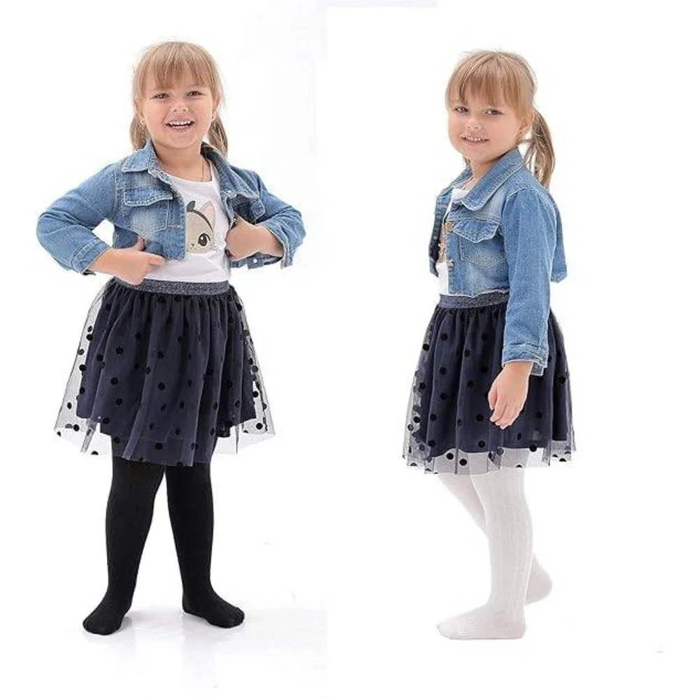 Set of 3 EPEIUS Baby Girl 12-24 Months Tights Thick Cable Knit Leggings Stocki